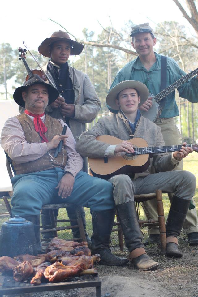 3rd Texas String Band by the campfire